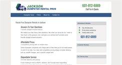 Desktop Screenshot of dumpsterrentaljacksonms.com