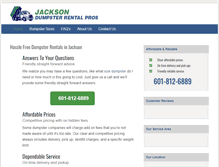 Tablet Screenshot of dumpsterrentaljacksonms.com
